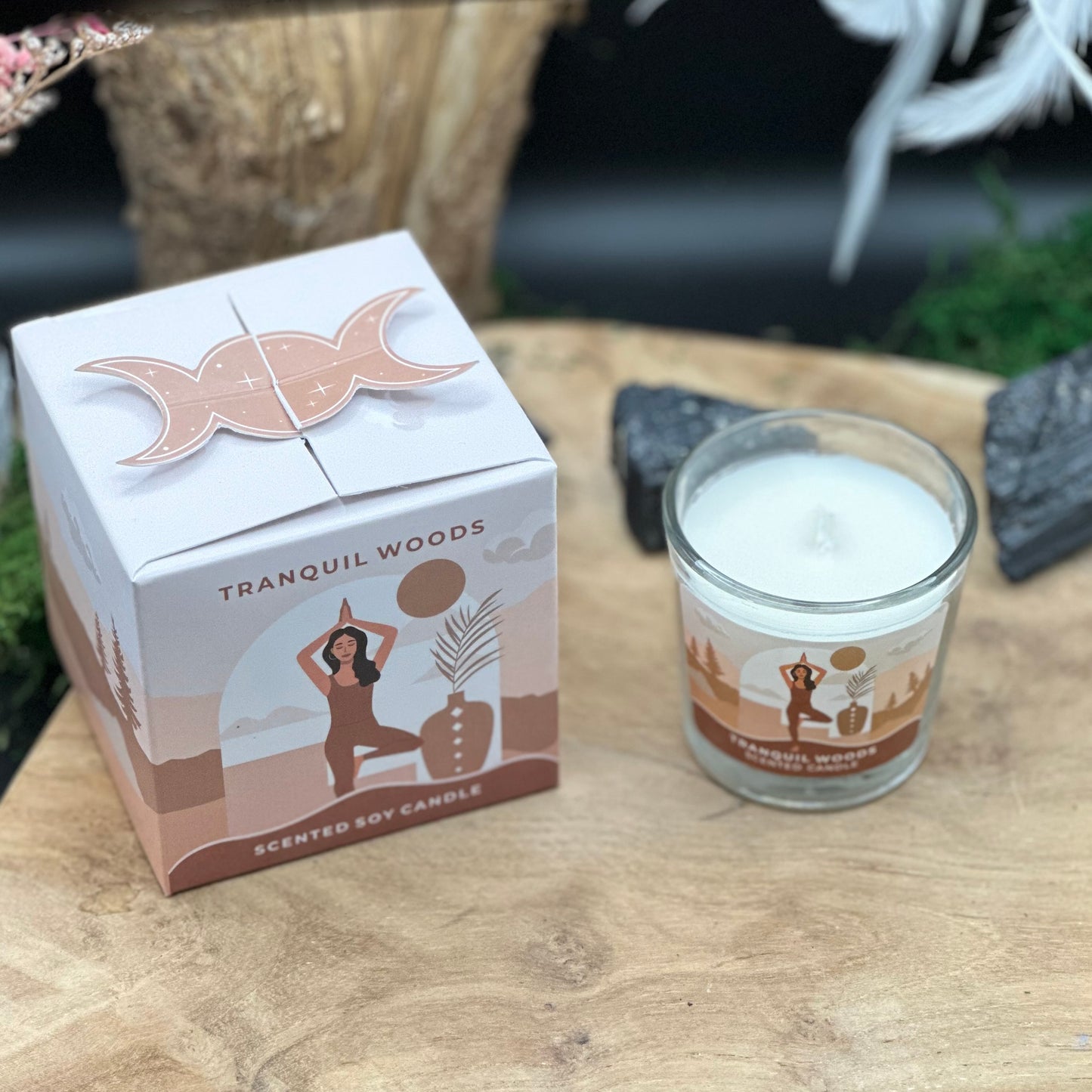 Moonshine Yoga Sojawachskerze Ruhige Wälder