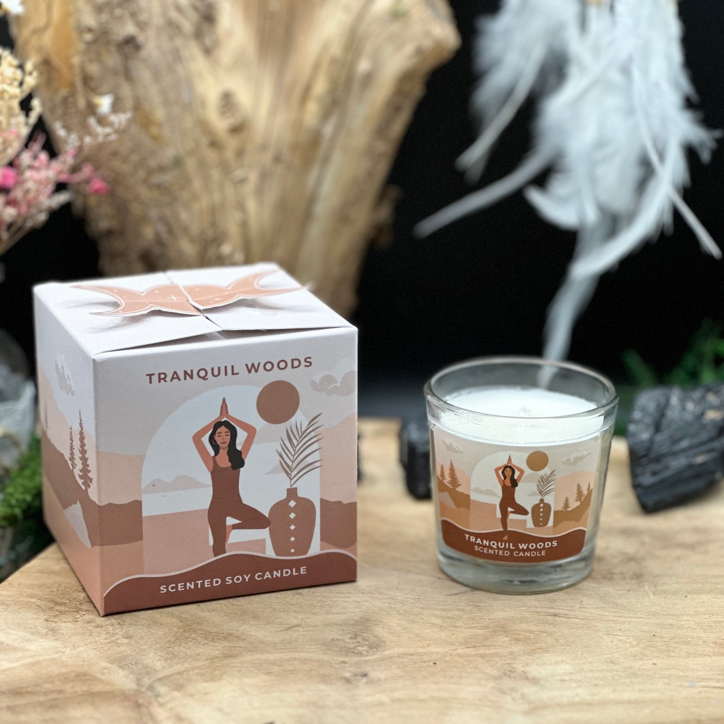 Moonshine Yoga Sojawachskerze Ruhige Wälder