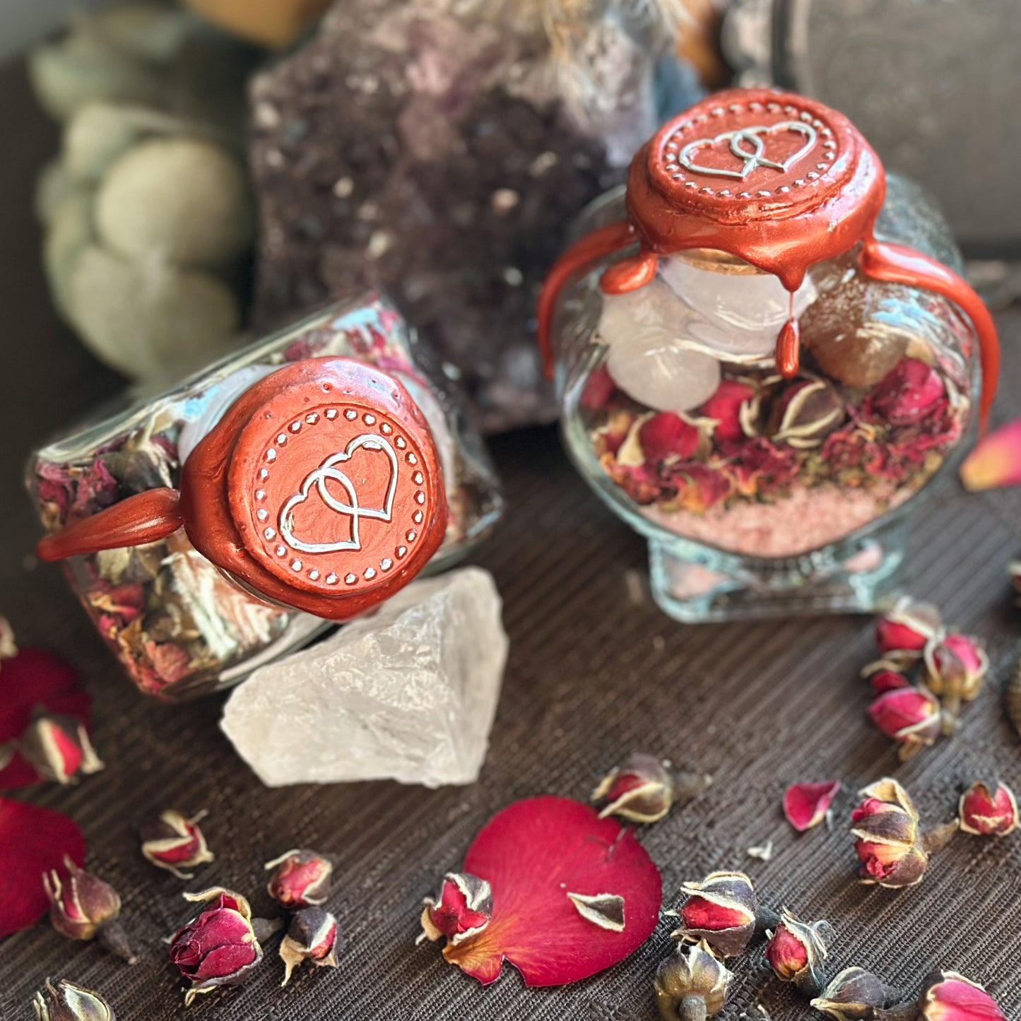 Spell Jar Liebe Zauberglas groß mit Anleitung
