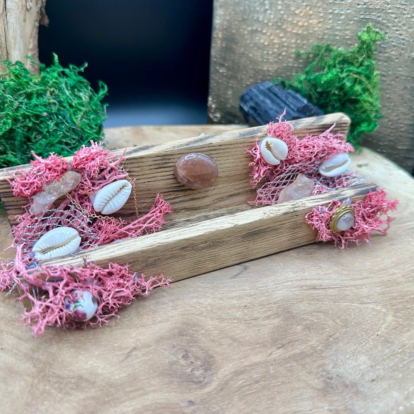 ✨ Tarotkarten-Halter „Ozeanisches Sonnenlicht“ – Handgemachtes Unikat ✨
