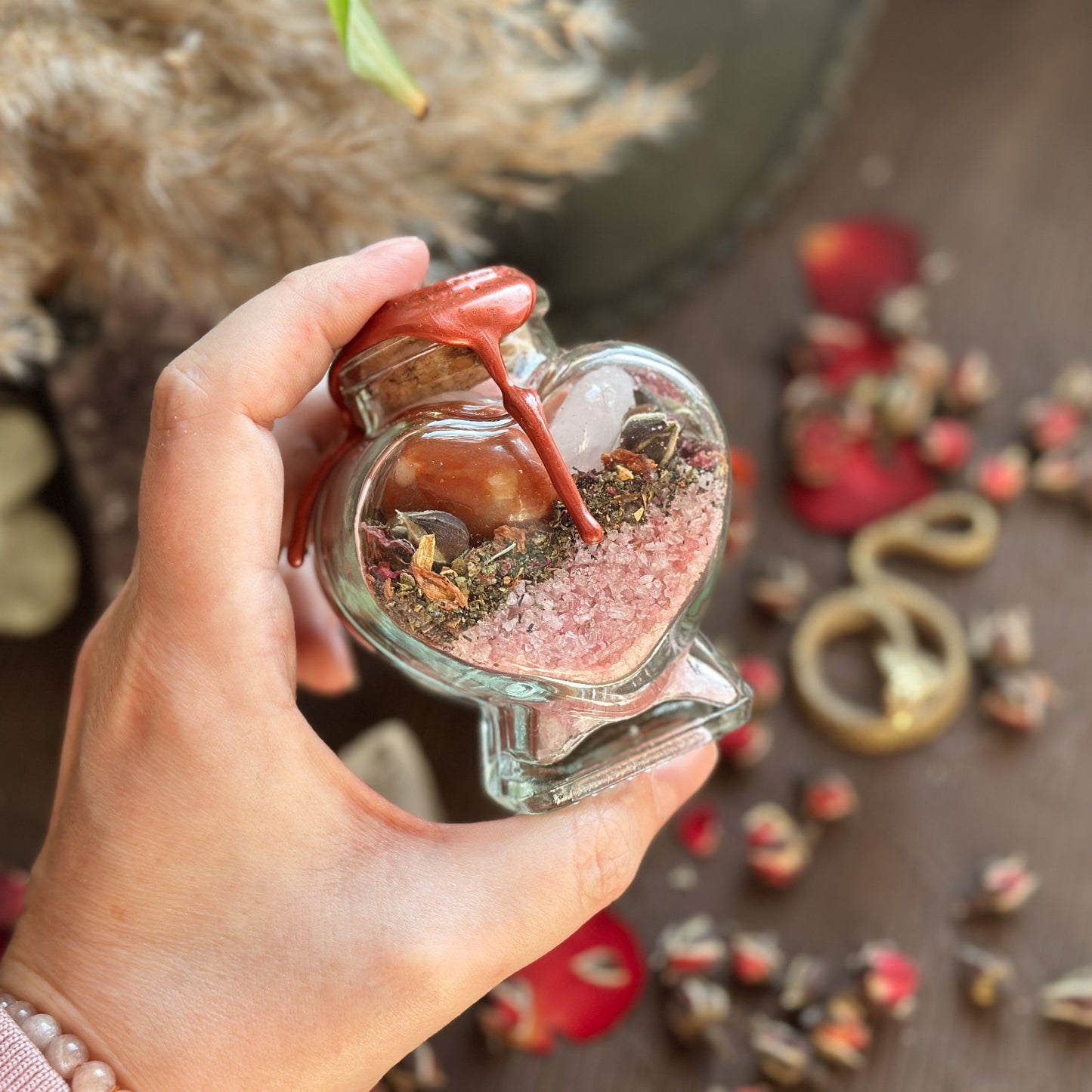 Spell Jar Liebe Zauberglas groß mit Anleitung