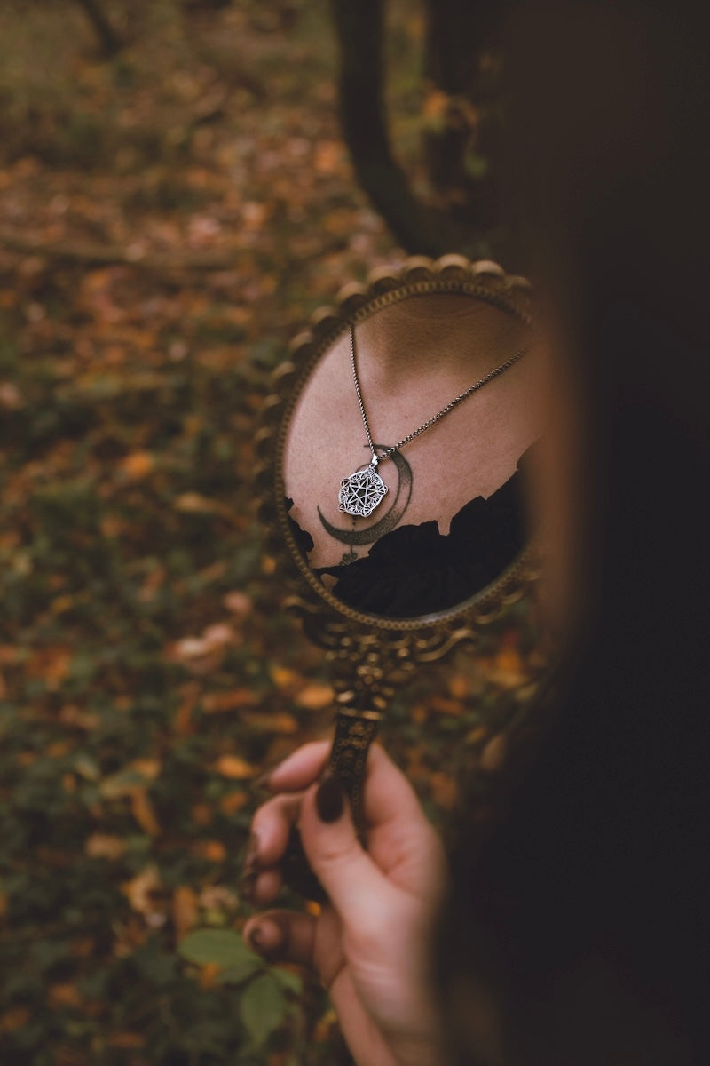 Pentagram - 5 Elemente Kette aus Edelstahl Chenoas Zaubergarten