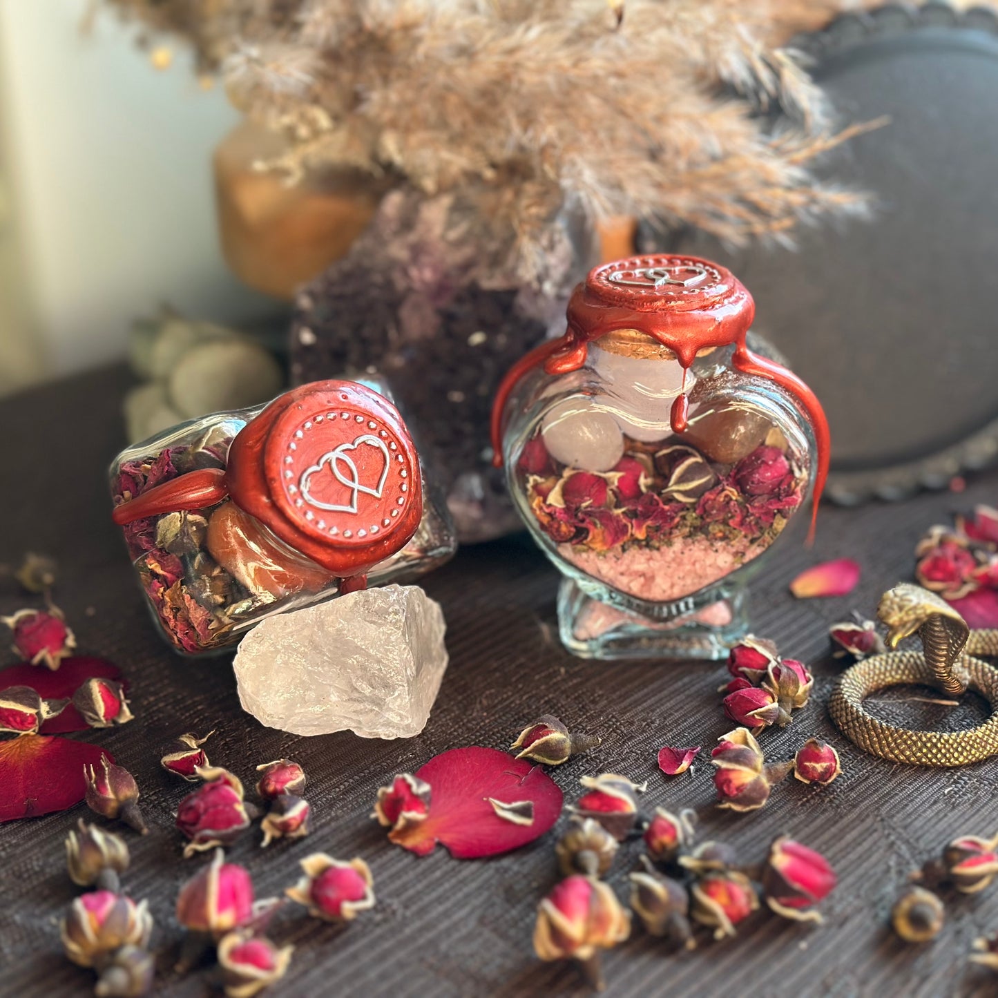 Spell Jar Liebe Zauberglas groß mit Anleitung