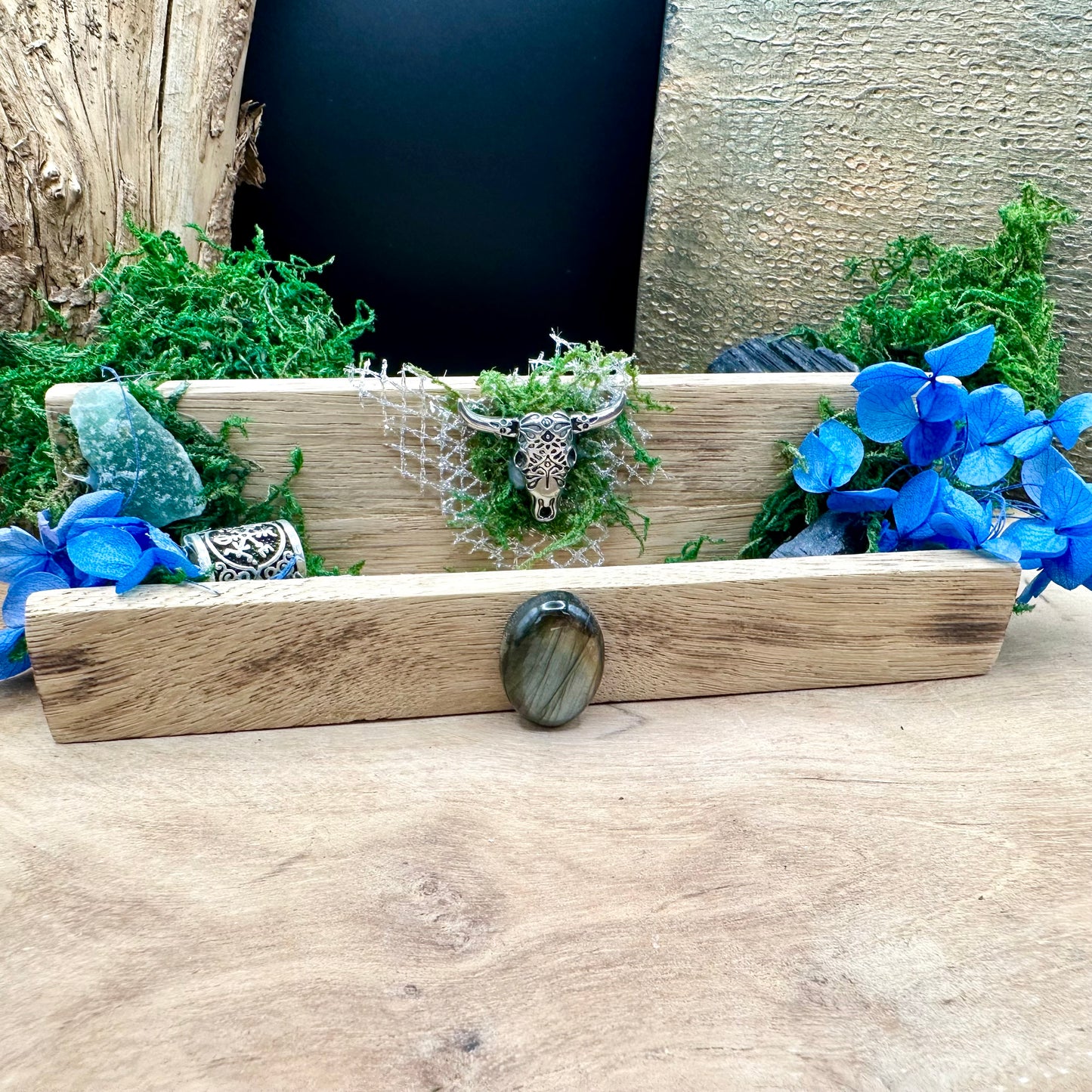 ✨ Tarotkarten-Halter „Nordische Schutzkraft“ – Handgemachtes Unikat ✨
