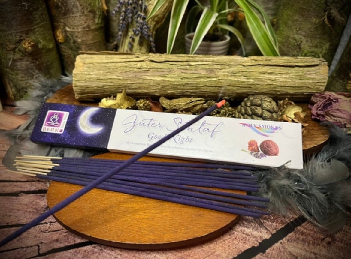 Räucherstäbchen Guter Schlaf mit Schlafnuss, Lavendel und Myrrhe - Chenoas Zaubergarten