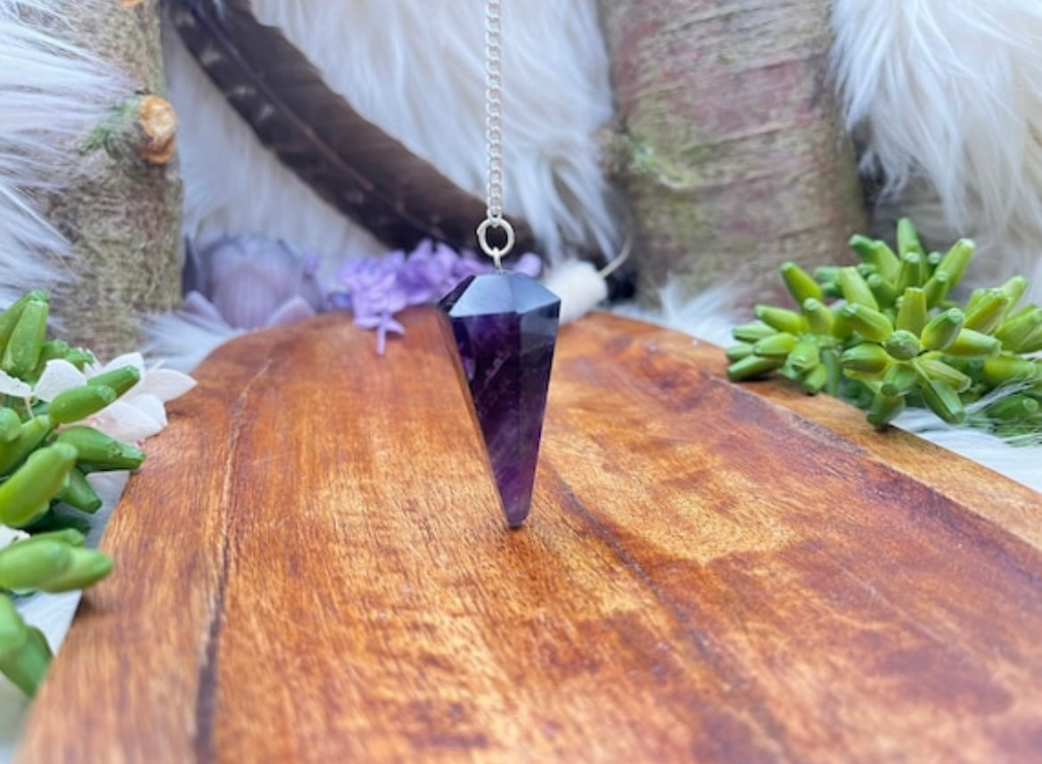 Amethyst Sechskantpendel Chenoas Zaubergarten