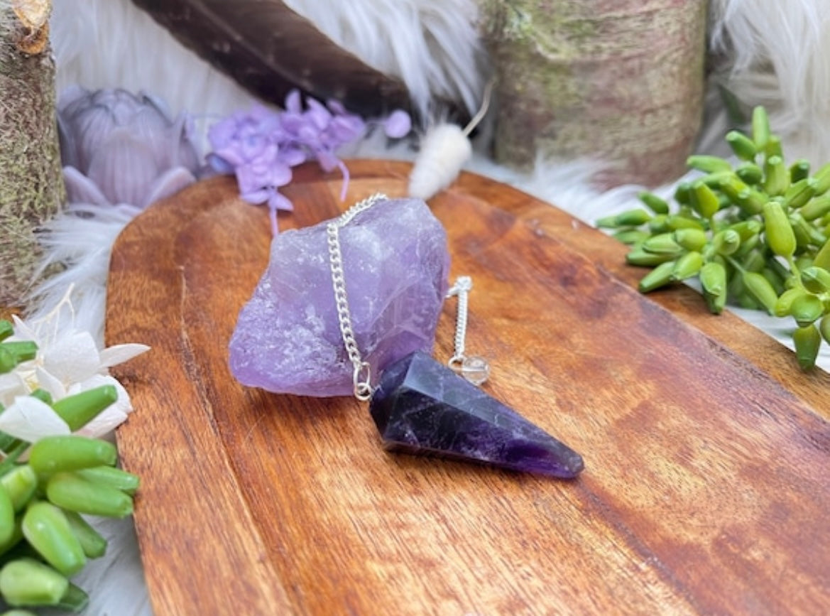 Amethyst Sechskantpendel Chenoas Zaubergarten