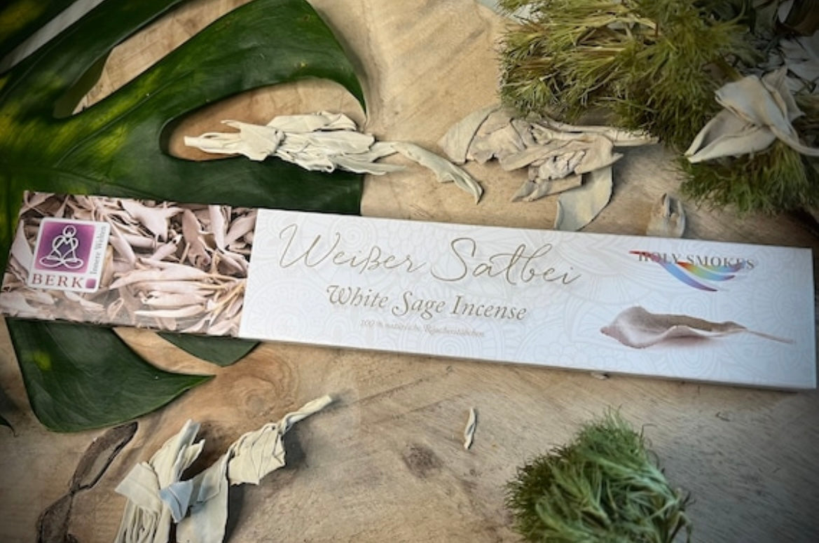 Räucherstäbchen „weißer Salbei“ , 100% natürlich! - Chenoas Zaubergarten