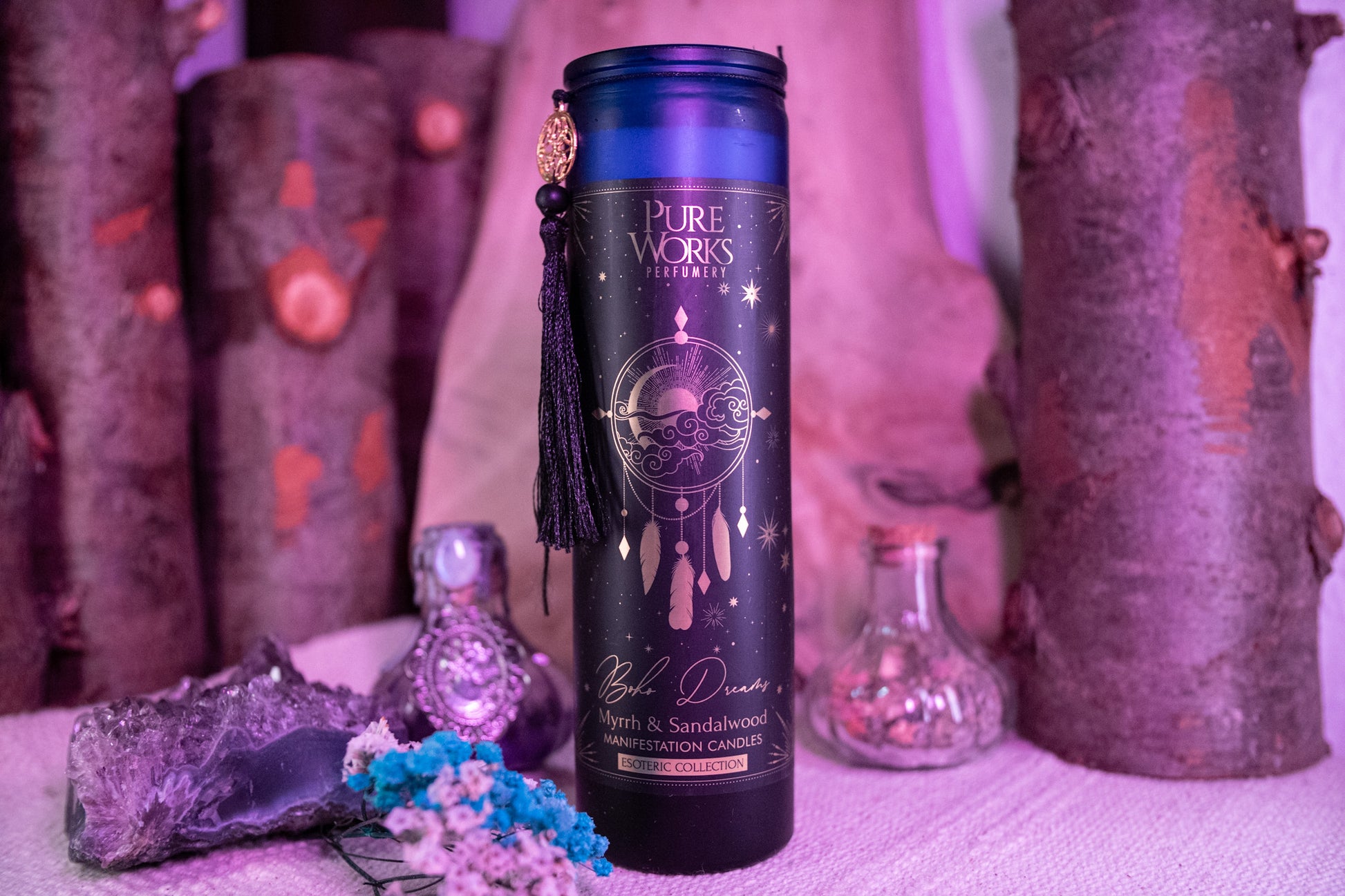 Magic Candle  „Manifestation“ Boho Dreams im Glas Chenoas Zaubergarten