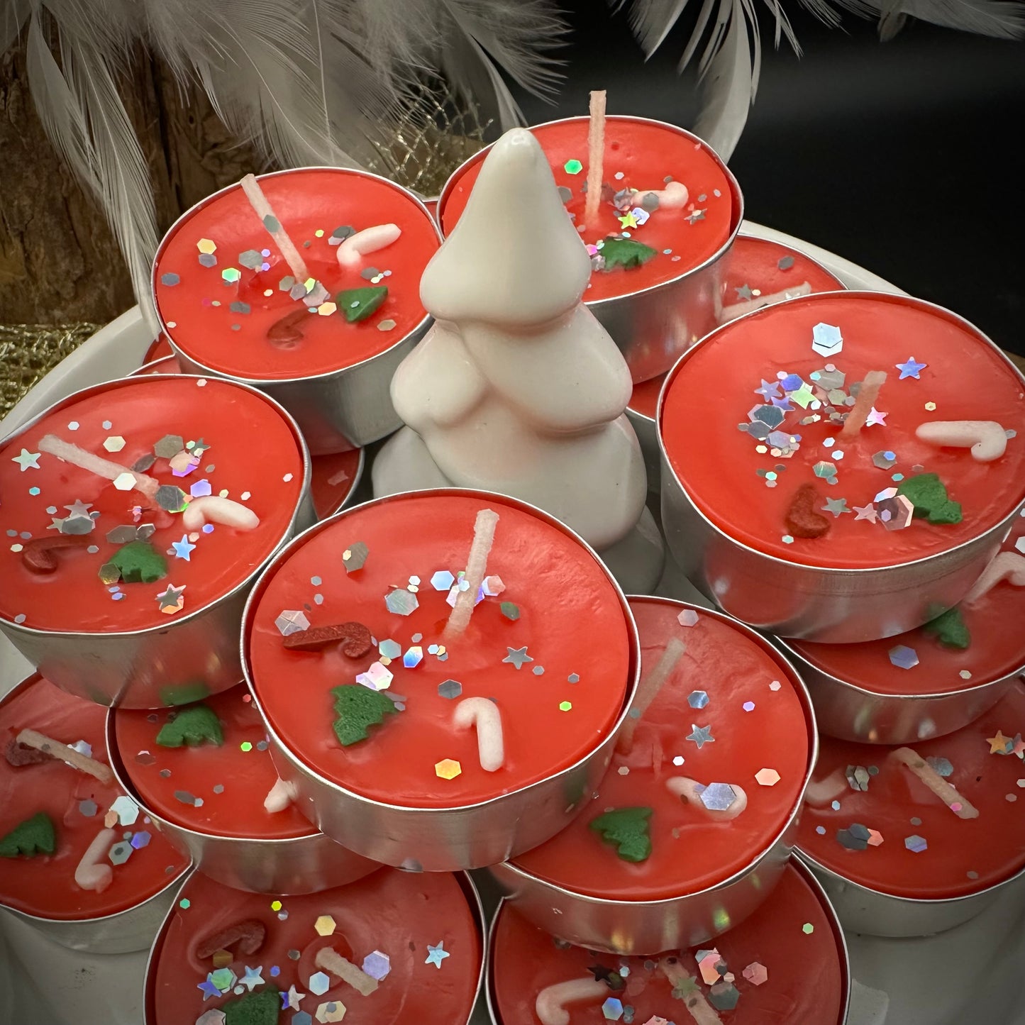 Weihnachtliche Apfel-Zimt Teelichter