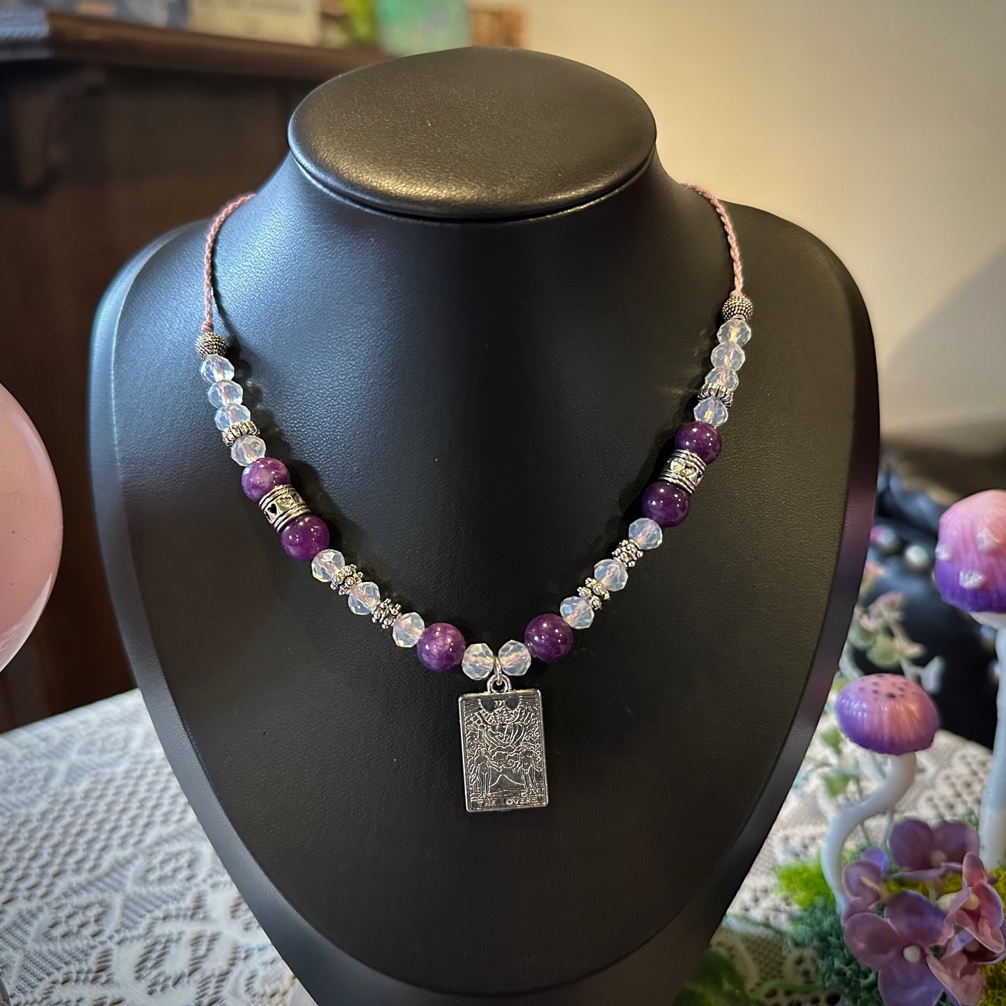 Tarot Kette „Die Liebenden“ – Amethyst