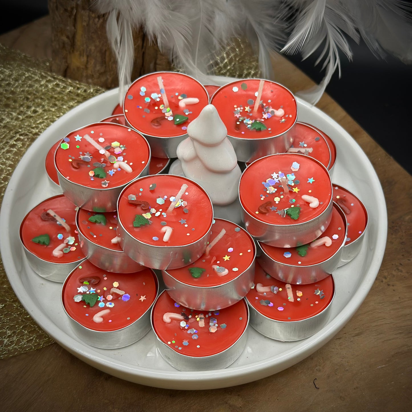 Weihnachtliche Apfel-Zimt Teelichter