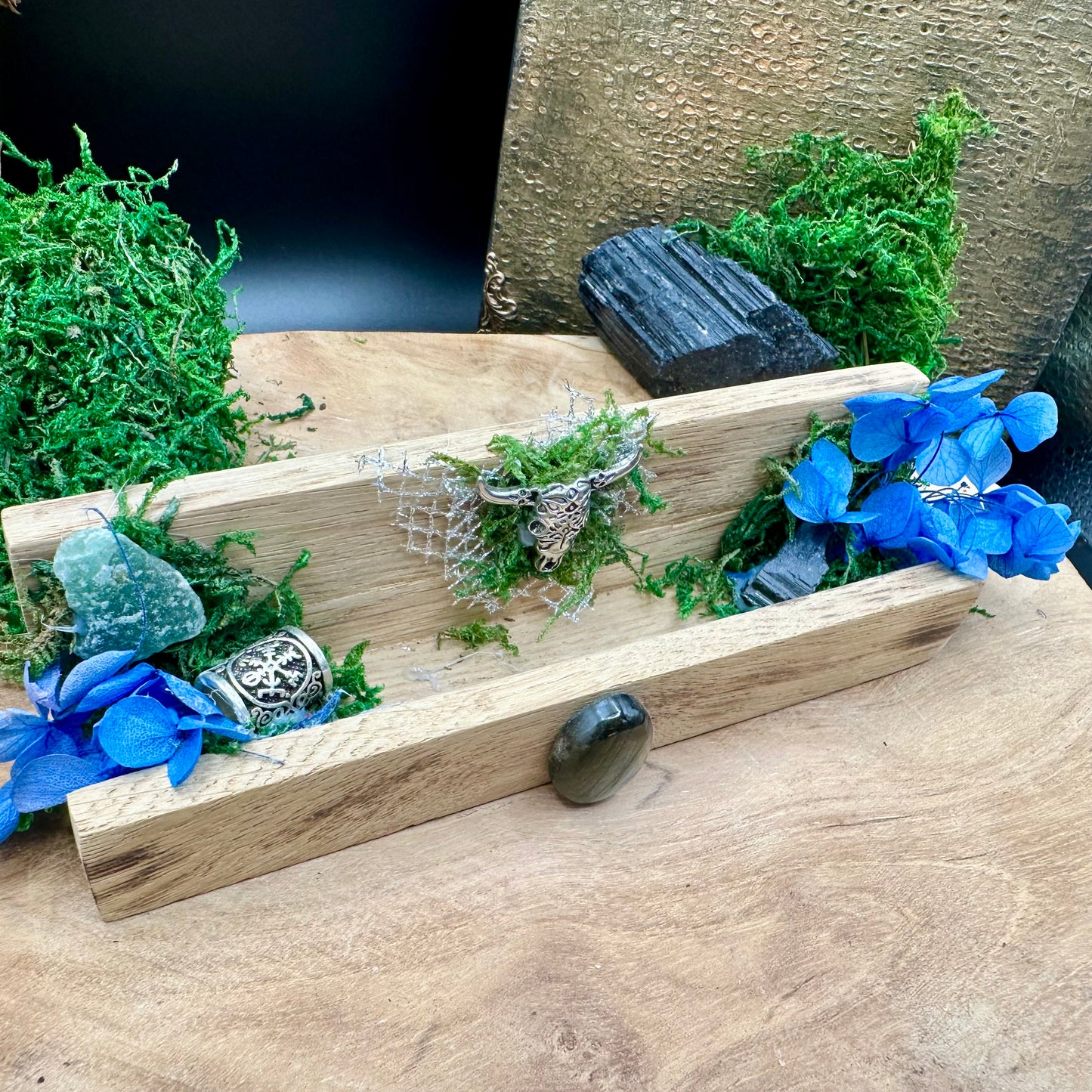 ✨ Tarotkarten-Halter „Nordische Schutzkraft“ – Handgemachtes Unikat ✨