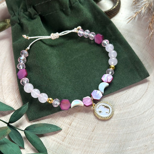 🌙💗 Armband „Mondherz“ – Liebe im Licht der Sterne 💗🌙
