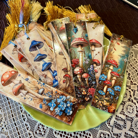 Witchy Lesezeichen Magische Pilze - Handmade