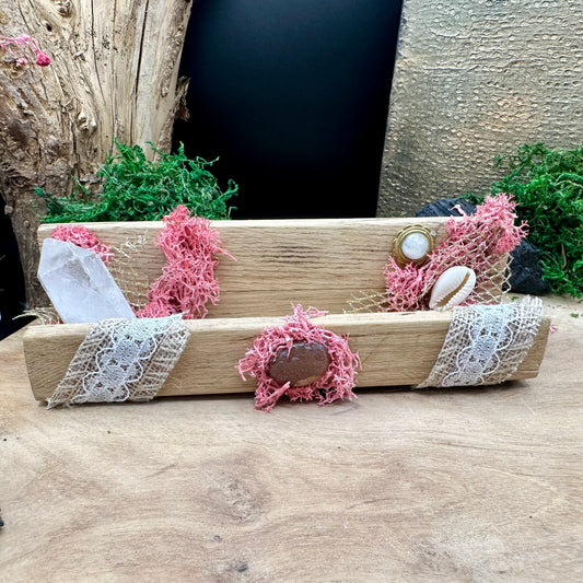 ✨ Tarotkarten-Halter „Mondlicht & Kristallkraft“ – Handgemachtes Unikat ✨