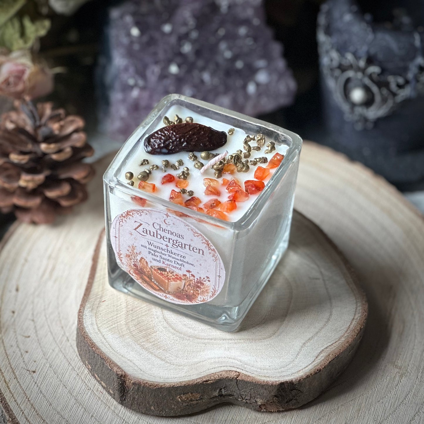 Chenoas „Wünsch Dir was“ Kristall Kerze