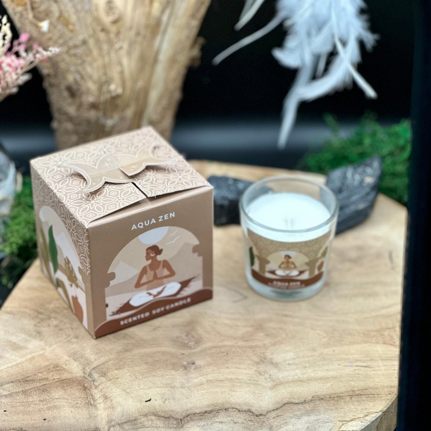 Moonshine Yoga Sojawachskerze Aqua Zen