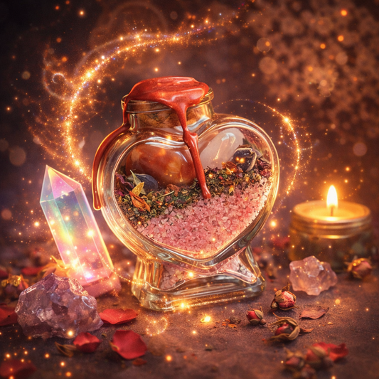 Spell Jar Liebe Zauberglas groß mit Anleitung