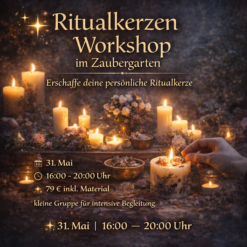 🕯️ Ritualkerzen Workshop im Zaubergarten- Erschaffe deine persönliche Ritualkerze